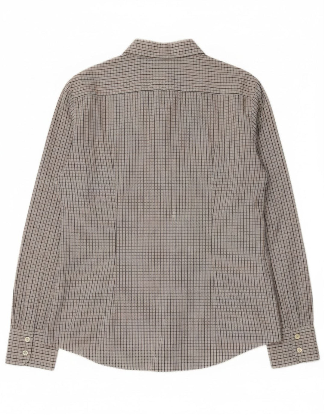 Benetton Damenhemd UK 14 Large Graue Baumwolle