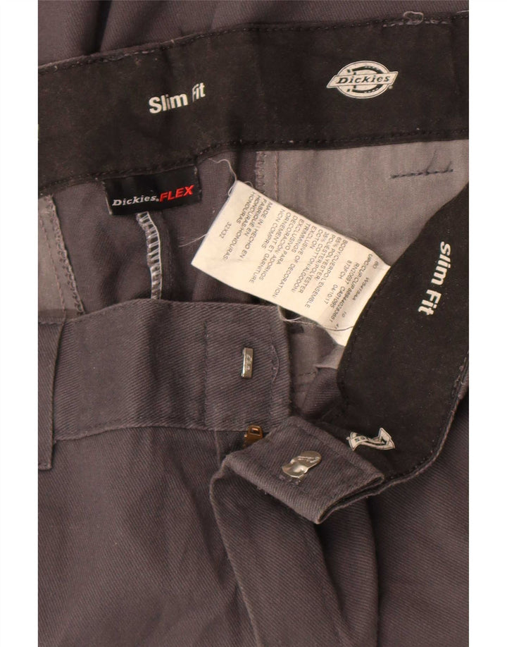 Dickies Herren Slim Fit Chinohose W32 L32 Grau Polyester