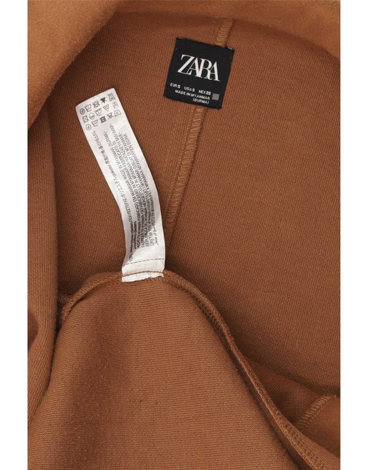 Offener, übergroßer Damenmantel von Zara, UK 10, Größe S, braun, Polyester