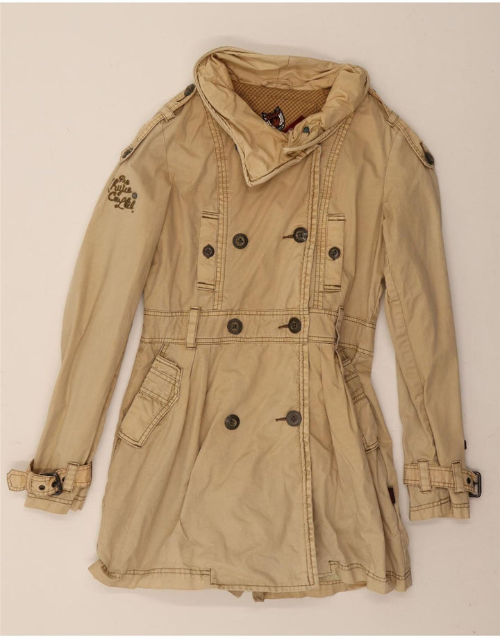 KHUJO Damen Trenchcoat UK 14 Mittelbeige Baumwolle