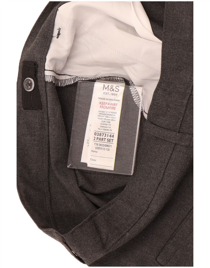 Marks & Spencer Anzughose für Jungen, 12–13 Jahre, W28, L28, grau, Polyester