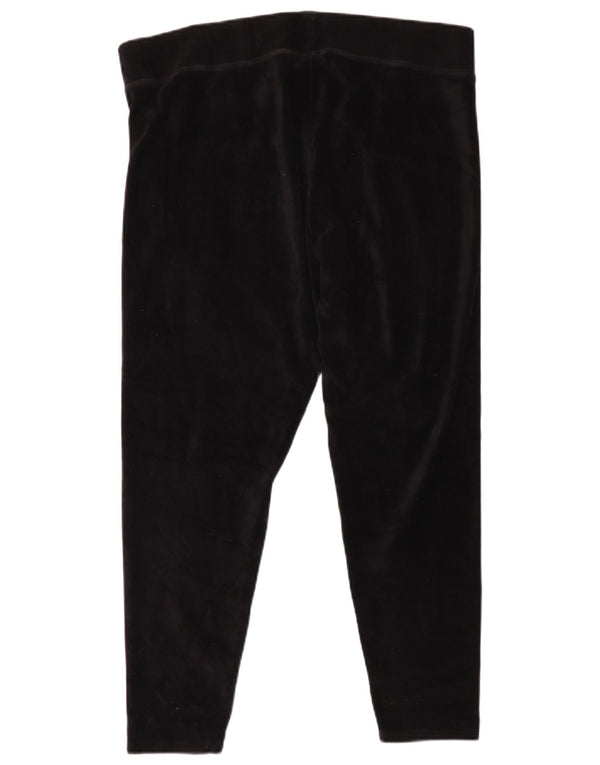 Marks & Spencer Damen-Leggings aus Samt, UK 22 3XL, schwarze Baumwolle