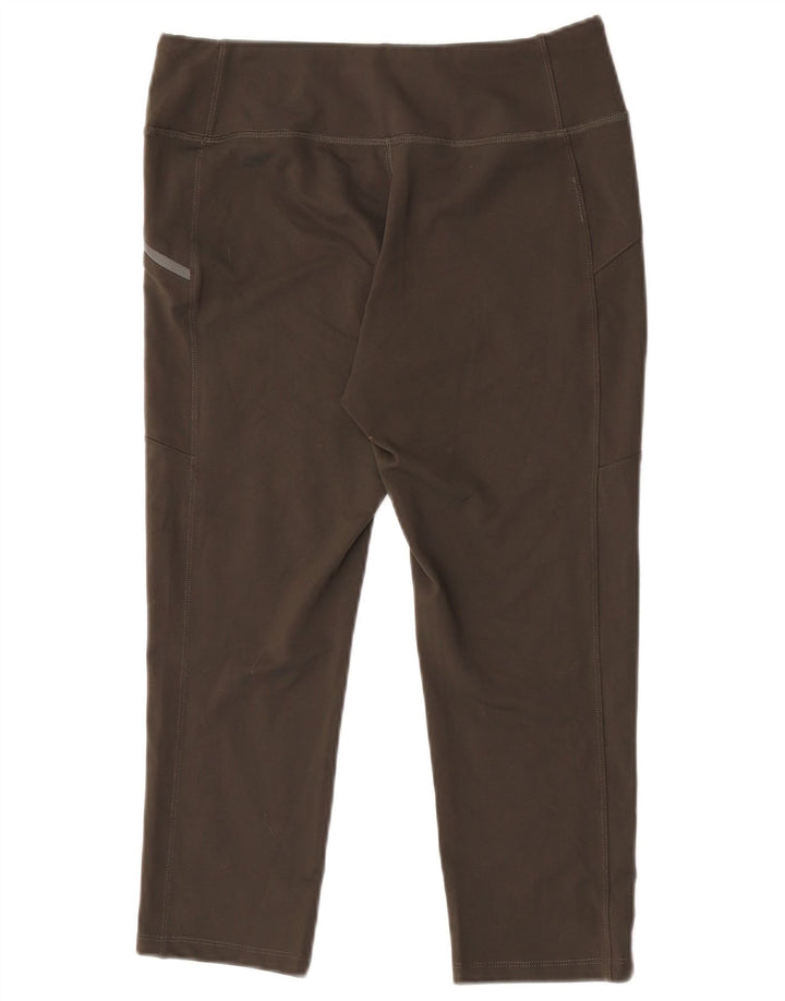 Eddie Bauer Damen Capri-Leggings UK 12 Mittelgrünes Polyester