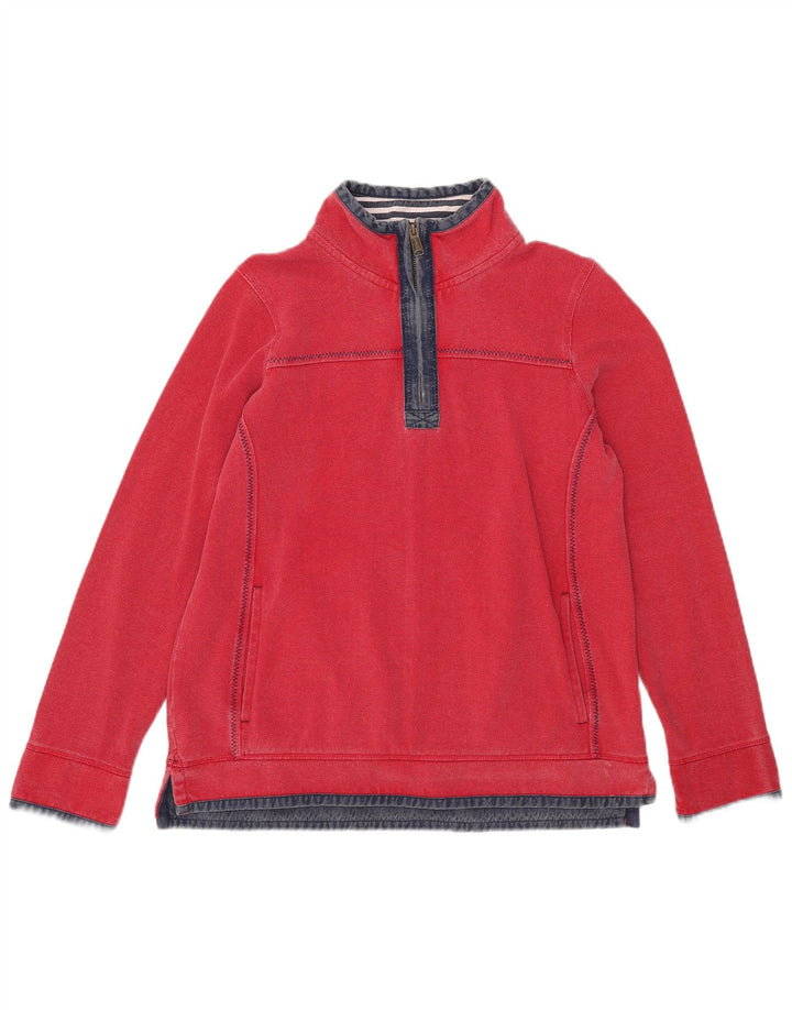 Übergroßer Sweatshirt-Pullover für Damen von Fat Face, Gr. 10, Größe S, Rot, Farbblock