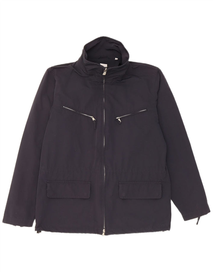 Aspesi Womens Utility Jacke UK 14 Medium Marineblau Baumwolle