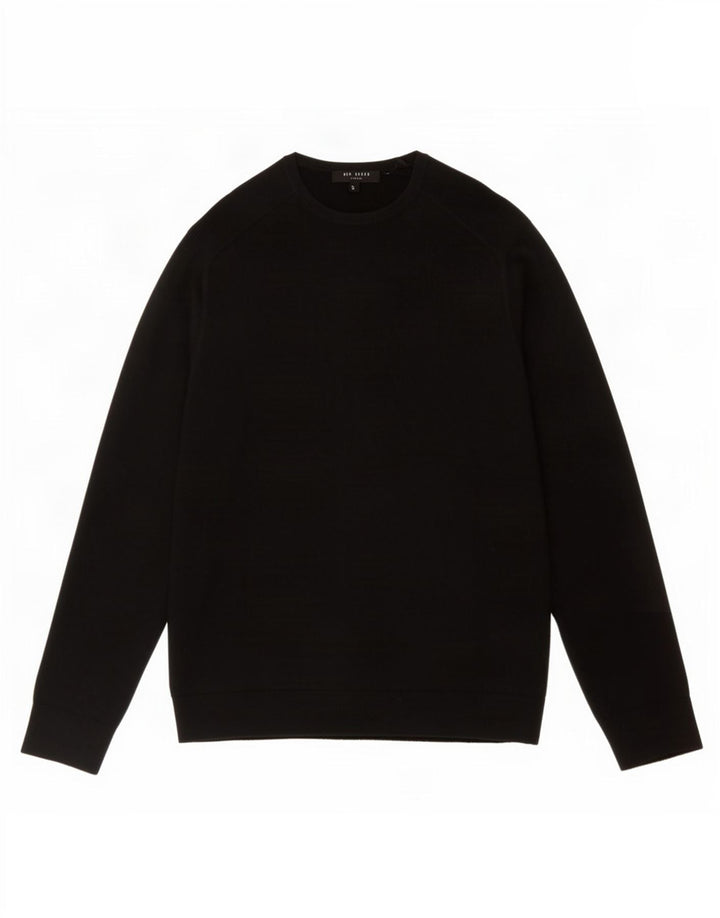 Ted Baker Herren-Pullover mit Rundhalsausschnitt, Größe 3, mittelschwarz