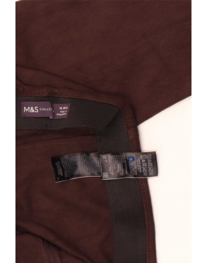 Marks & Spencer Damen Leggings UK 18 XL Braun Polyester