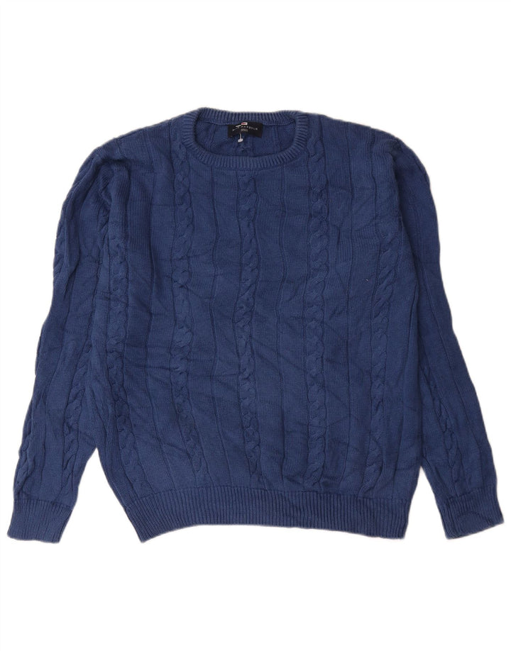 Marks & Spencer Herren Blue Harbour Pullover mit Rundhalsausschnitt, Größe S, Marineblau