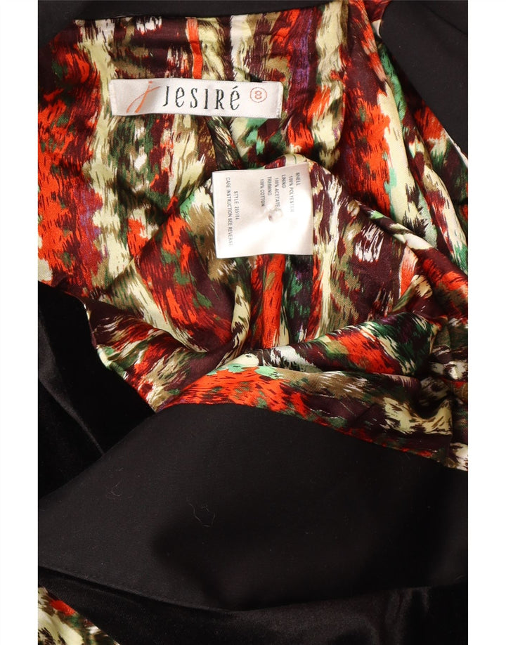 Jesire Damen-Blazer, zweireihig, Gr. 8, Größe S, Schwarz, Polyester