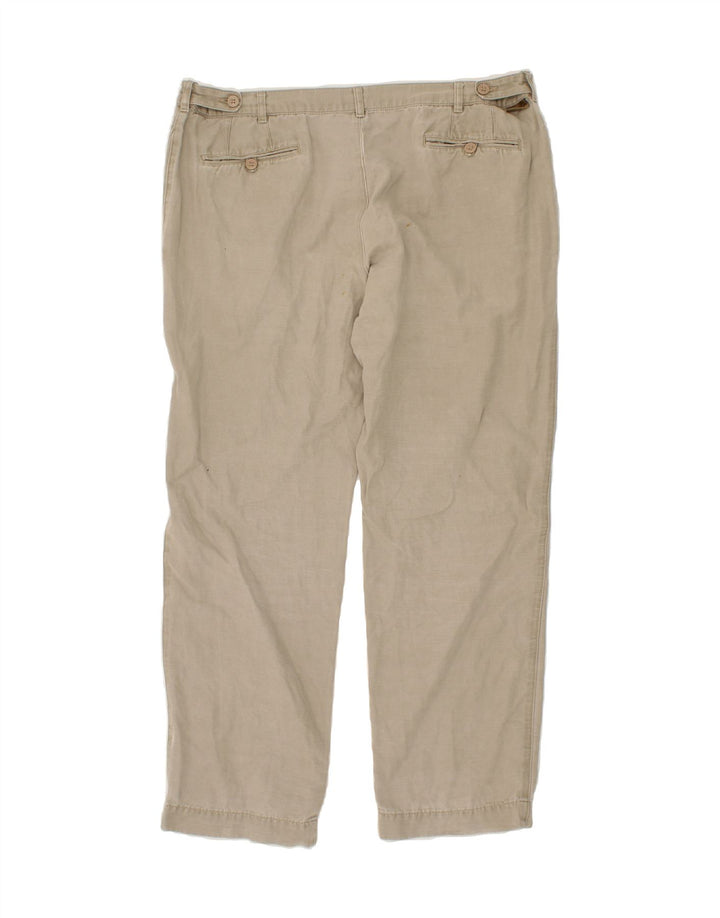 LACOSTE Womens Straight Casual Trousers W42 L30 Beige Vintage Lacoste and Second-Hand Lacoste from Messina Hembry 