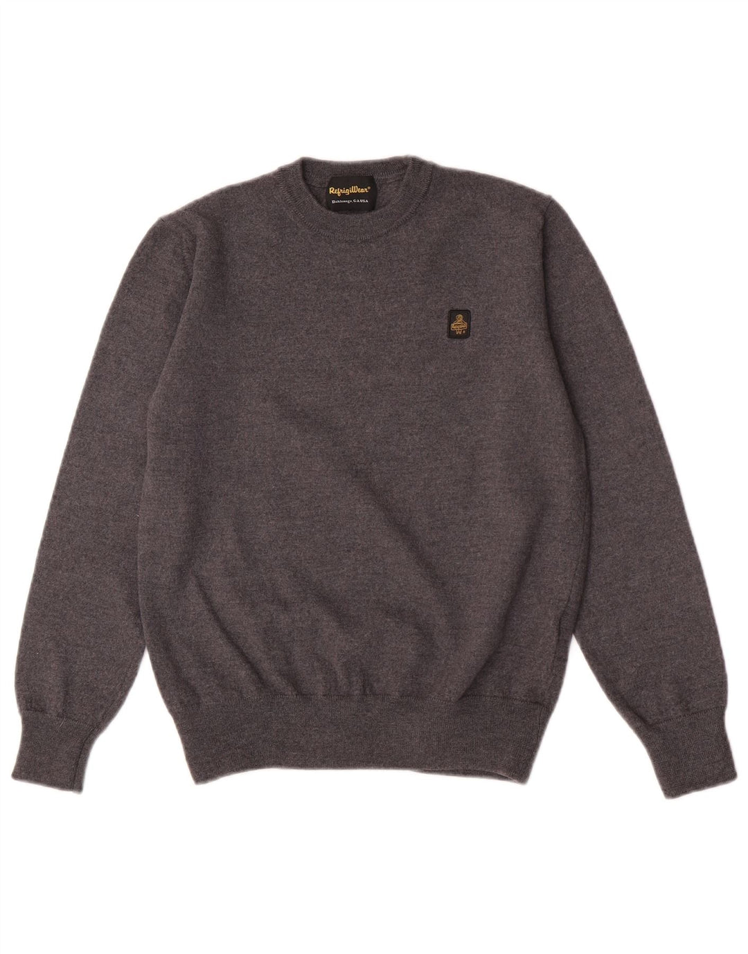 Refrigiwear Jungen-Pullover mit Rundhalsausschnitt, 11–12 Jahre, mittelgraue Wolle
