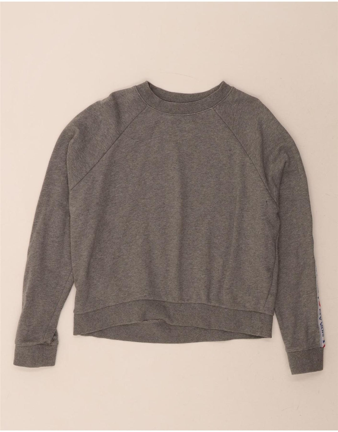 VANS Womens Graphic Oversized Sweatshirt Jumper UK 14 Medium Grey Cotton Vintage Vans and Second-Hand Vans from Messina Hembry 