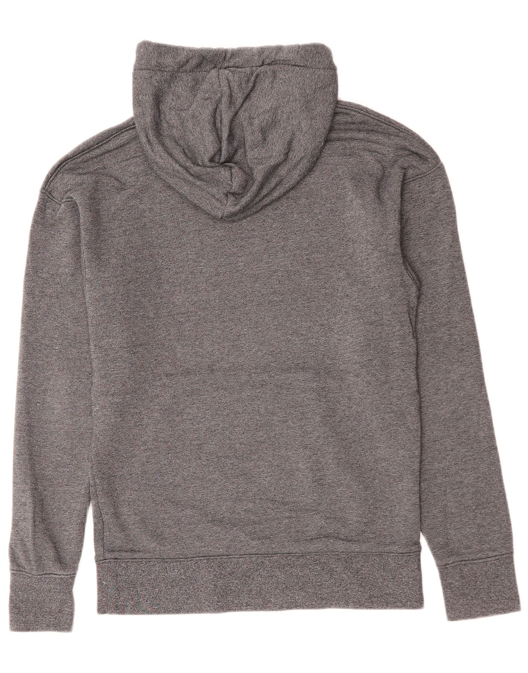 NIKE Damen Kapuzenpullover UK 12 Mittelgraue Baumwolle