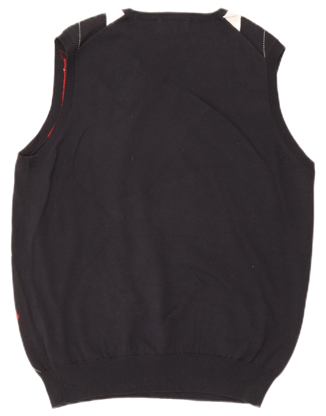 Kappa Herren-Weste-Tanktop UK 14 Mittelmarineblaue Argyle/Diamant-Baumwolle