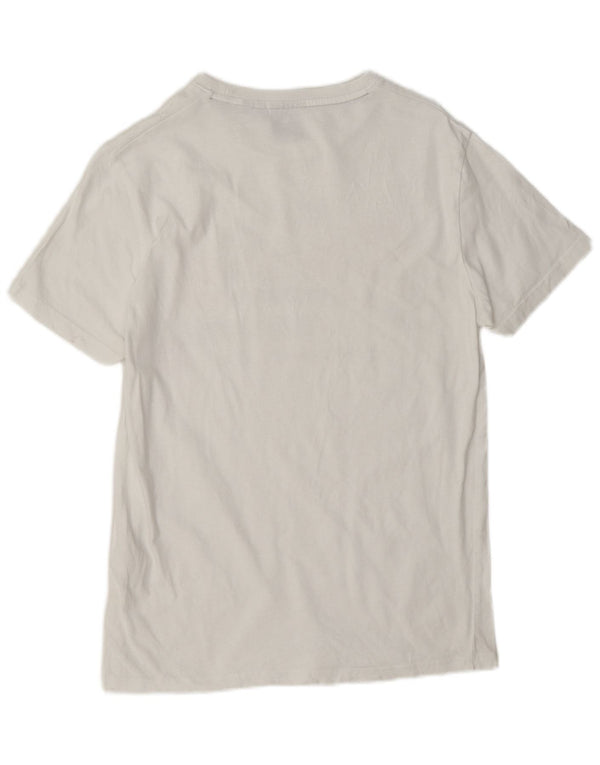 Superdry Herren Grafik-T-Shirt-Oberteil aus mittelweißer Baumwolle