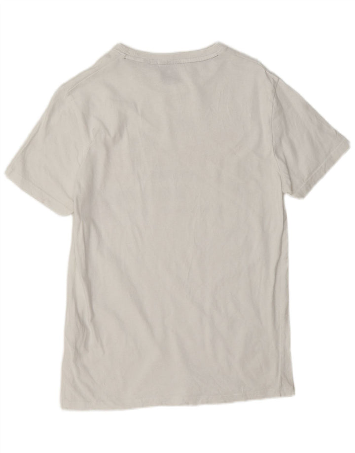 Superdry Herren Grafik-T-Shirt-Oberteil aus mittelweißer Baumwolle