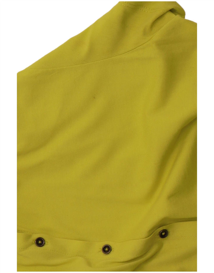 WHITE STUFF Damen Kurzarm-Hemdbluse UK 14 Mittelgrüne Baumwolle