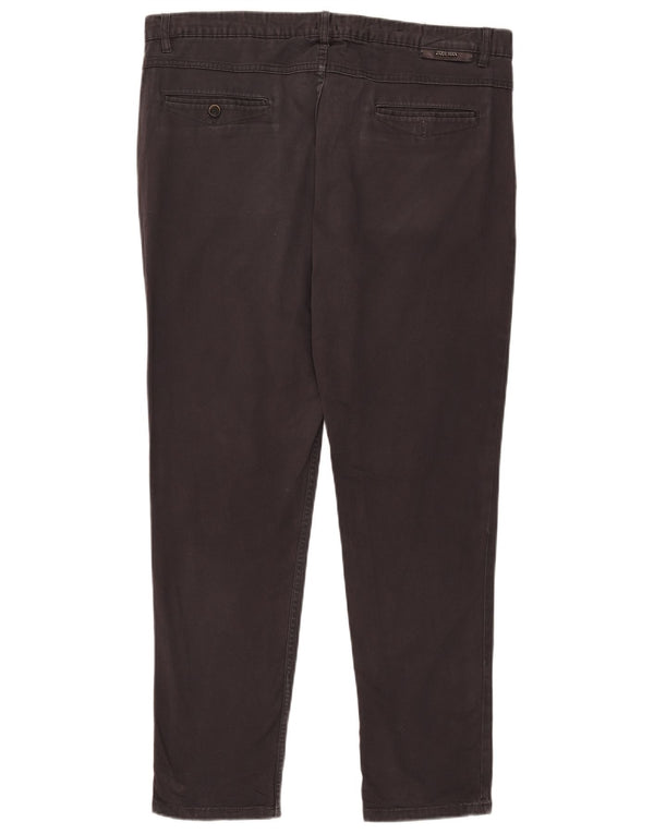 Zara Slim Chino-Hose für Herren, EU 48, XL, B38, L30, schwarze Baumwolle