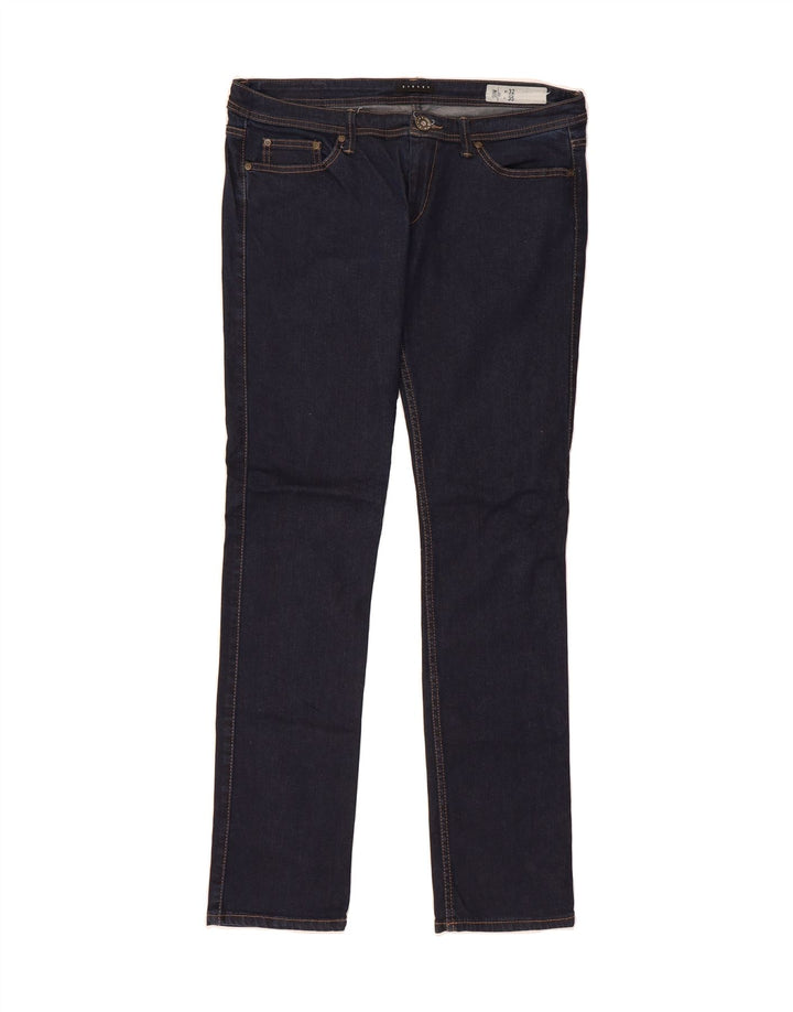 SISLEY Womens Slim Jeans W32 L35 Navy Blue Cotton Vintage Sisley and Second-Hand Sisley from Messina Hembry 