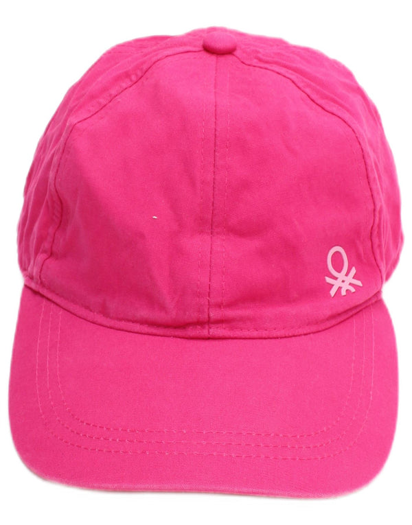 United Colors of Benetton Girls Baseball Cap 7-8 Years Pink Cotton