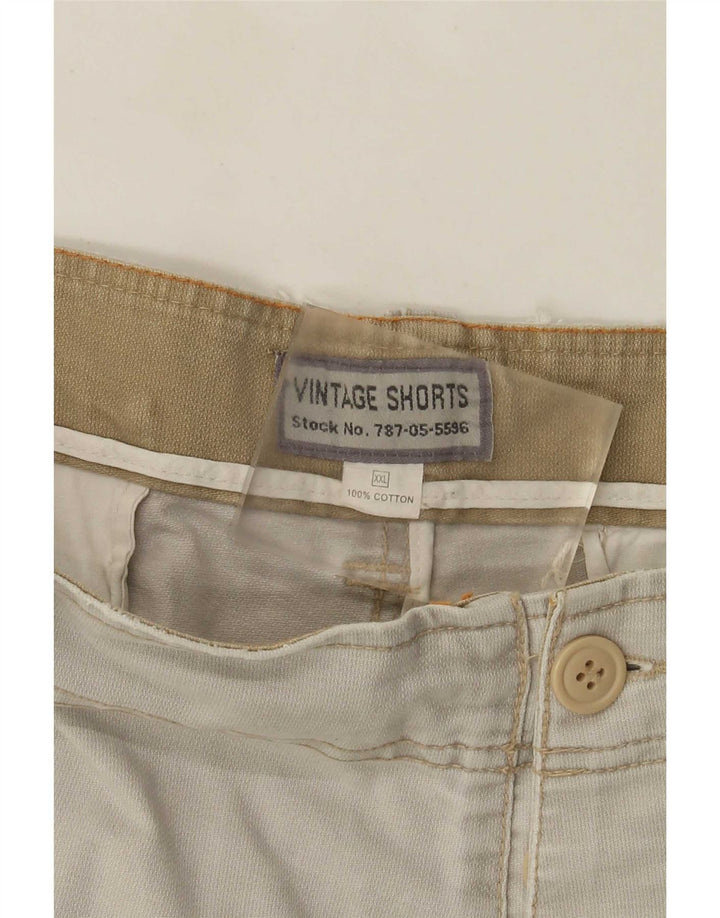 Vintage Herren Cargo Shorts 2XL W42 Grau Baumwolle