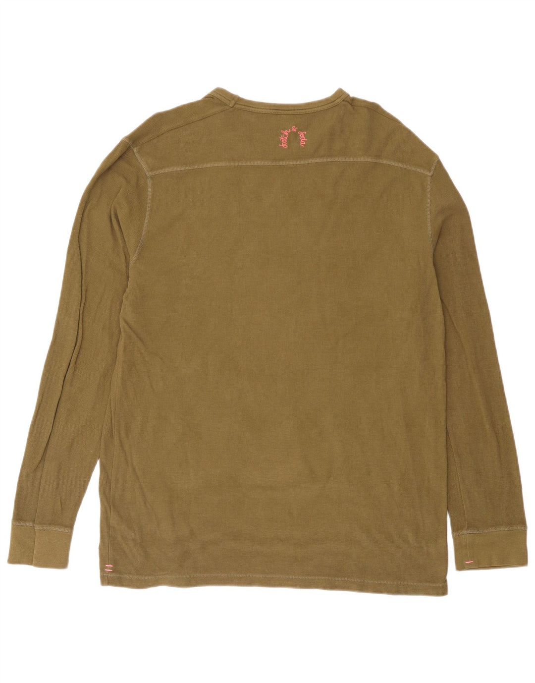 Scotch & Soda Herren-Top, langärmelig, groß, Khaki, Baumwolle