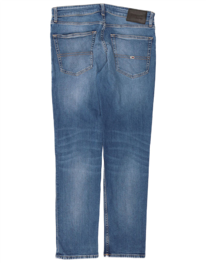 TOMMY HILFIGER Herren Slim Jeans W32 L30 Blaue Baumwolle