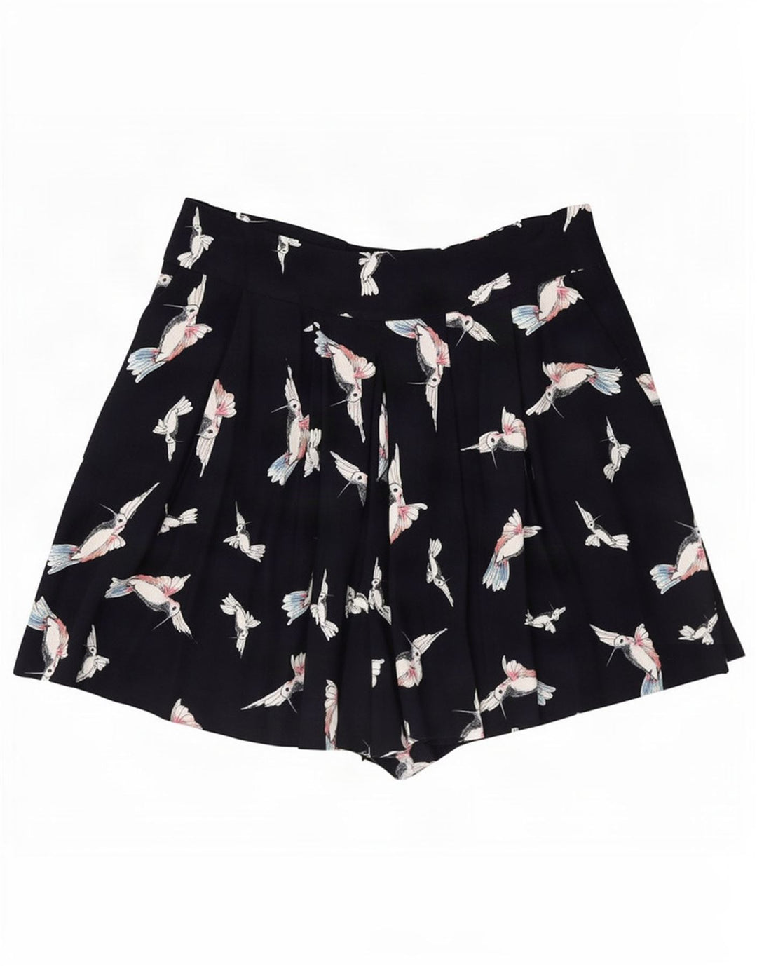 Zara Damen Graphic Pegged Casual Shorts Medium W28 Marineblau