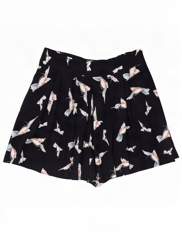 Zara Womens Graphic Pegged Casual Shorts Medium W28 Navy Blue