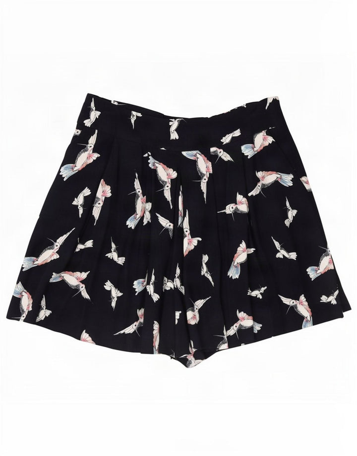 Zara Damen Graphic Pegged Casual Shorts Medium W28 Marineblau