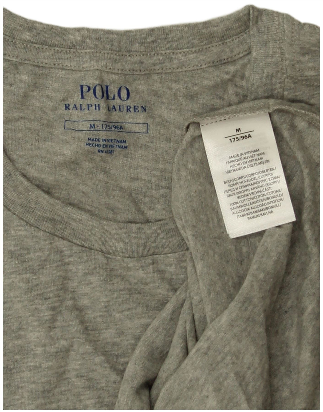 Polo Ralph Lauren Herren-T-Shirt-Oberteil aus mittelgrauer Baumwolle