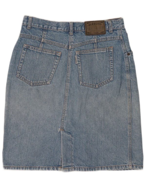 Vintage Damen Jeansrock W31 Mittelblaue Baumwolle