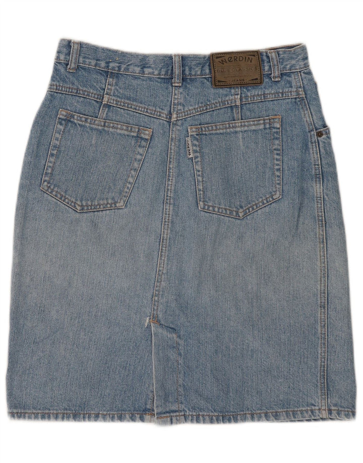 Vintage Damen Jeansrock W31 Mittelblaue Baumwolle