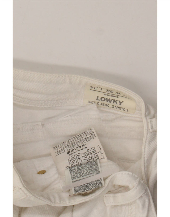 Diesel Lowky Slim Jeans für Damen, W28, L34, weiße Baumwolle