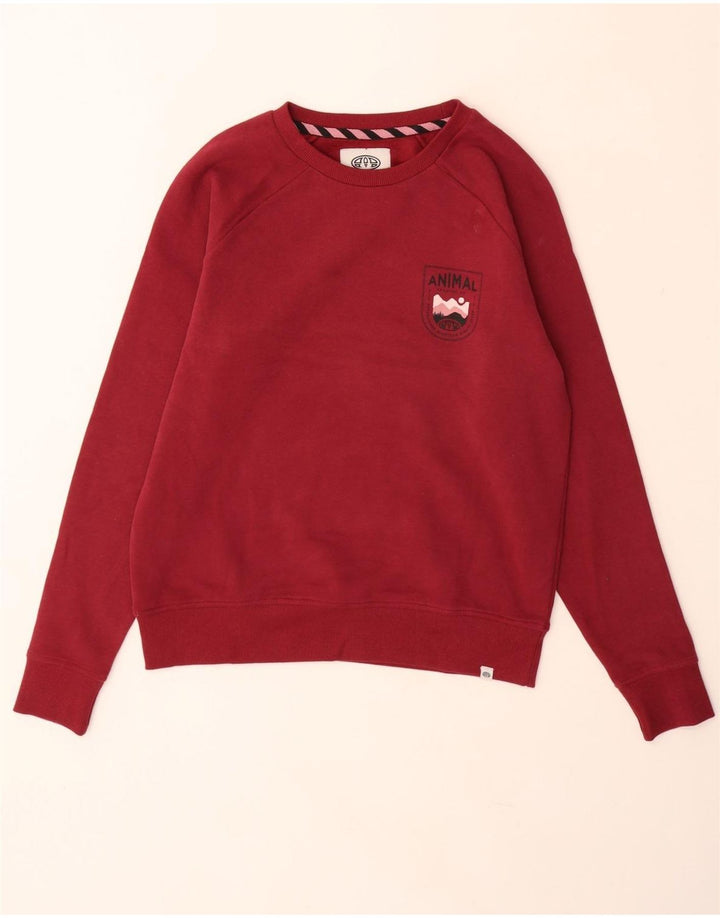 ANIMAL Damen-Sweatshirt mit Grafik-Übergröße, Gr. 10, Burgunderrot
