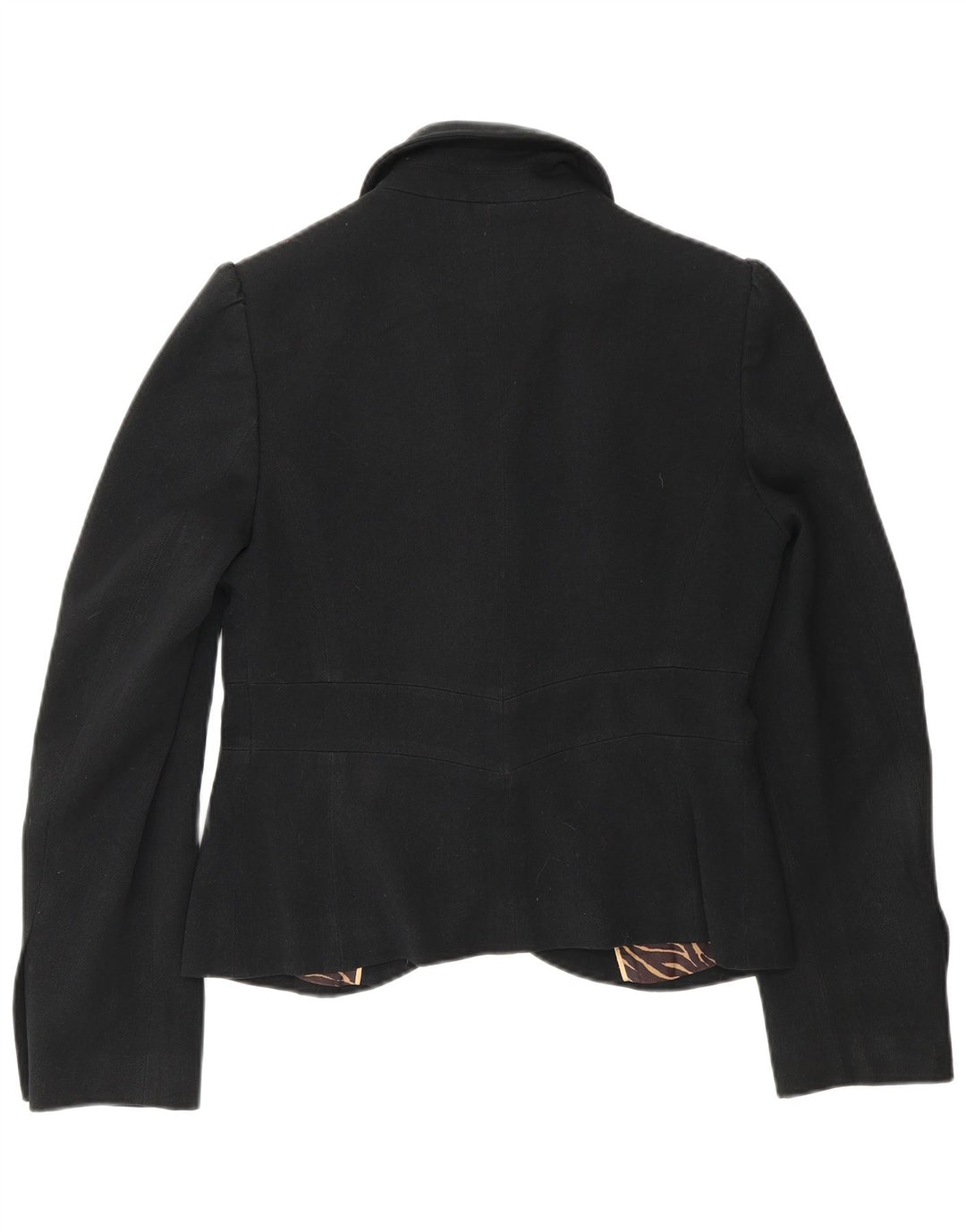 Marks & Spencer Damen-Blazerjacke mit 1 Knopf, Gr. 10, Größe S, Schwarz, Polyester