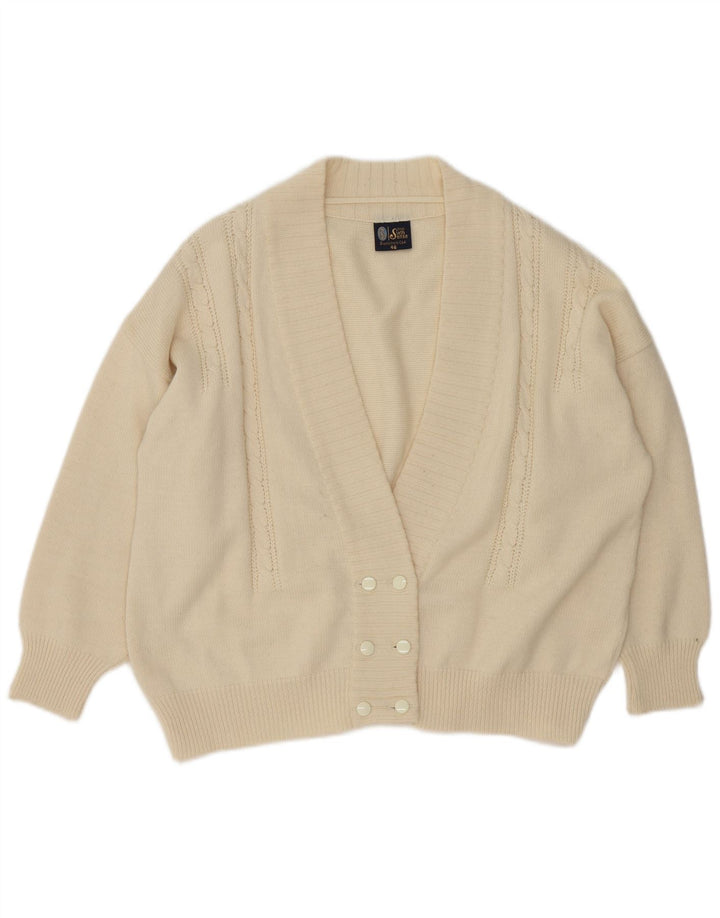 Your Sixth Sense Damen-Strickjacke in Übergröße, EU 46, XL, gebrochenes Weiß