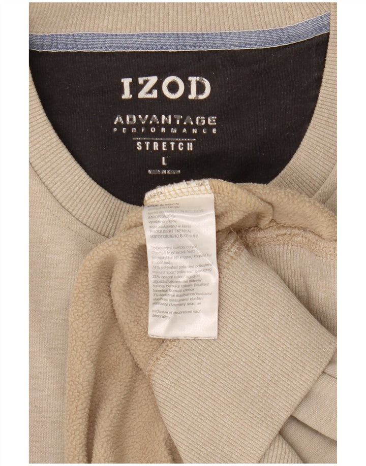 Izod Herren-Sweatshirt-Pullover, großes graues Polyester