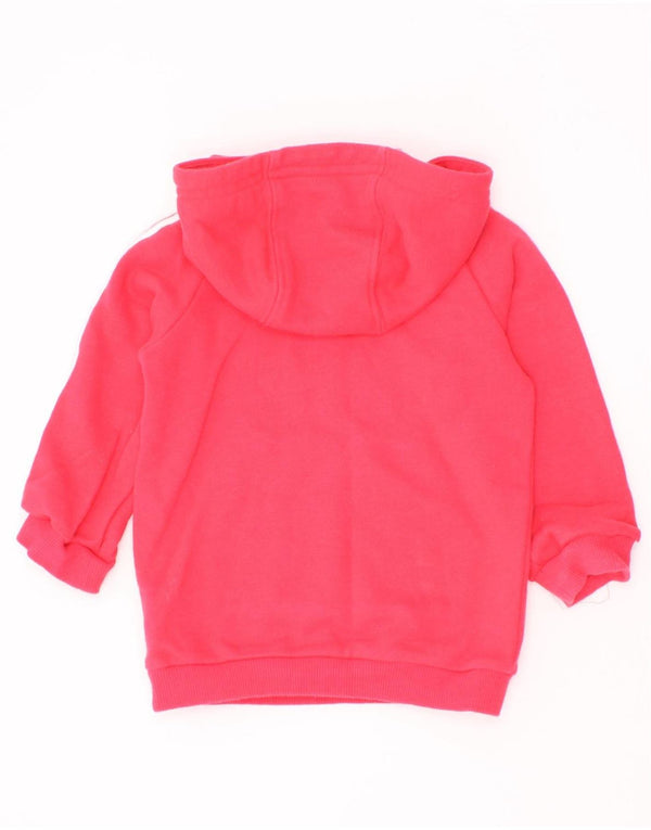 Adidas Baby-Mädchen-Kapuzenpullover mit Knopfkragen, 3–6 Monate, rosa Baumwolle