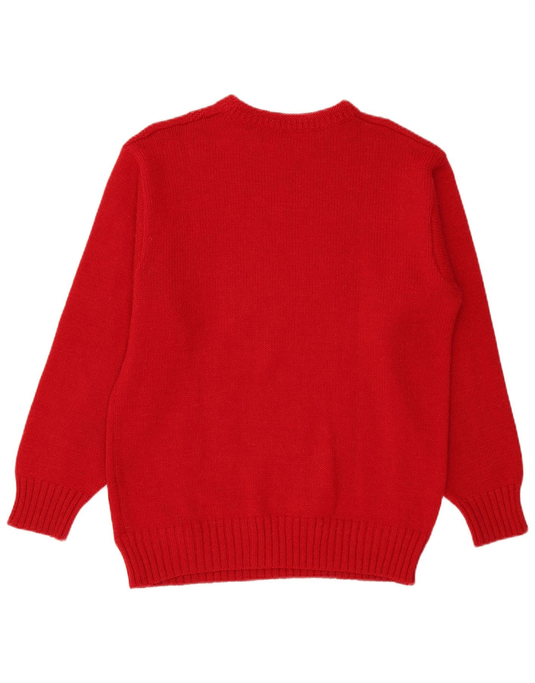 By American Herren-Pullover mit Rundhalsausschnitt, Mittelrot, Fair Isle-Muster