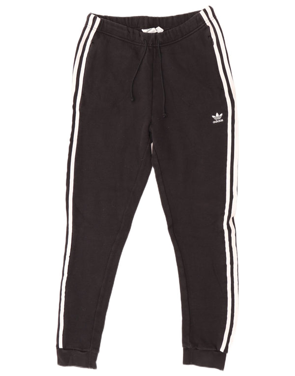 Adidas Damen Trainingshose Jogger UK 12 Mittelschwarze Baumwolle