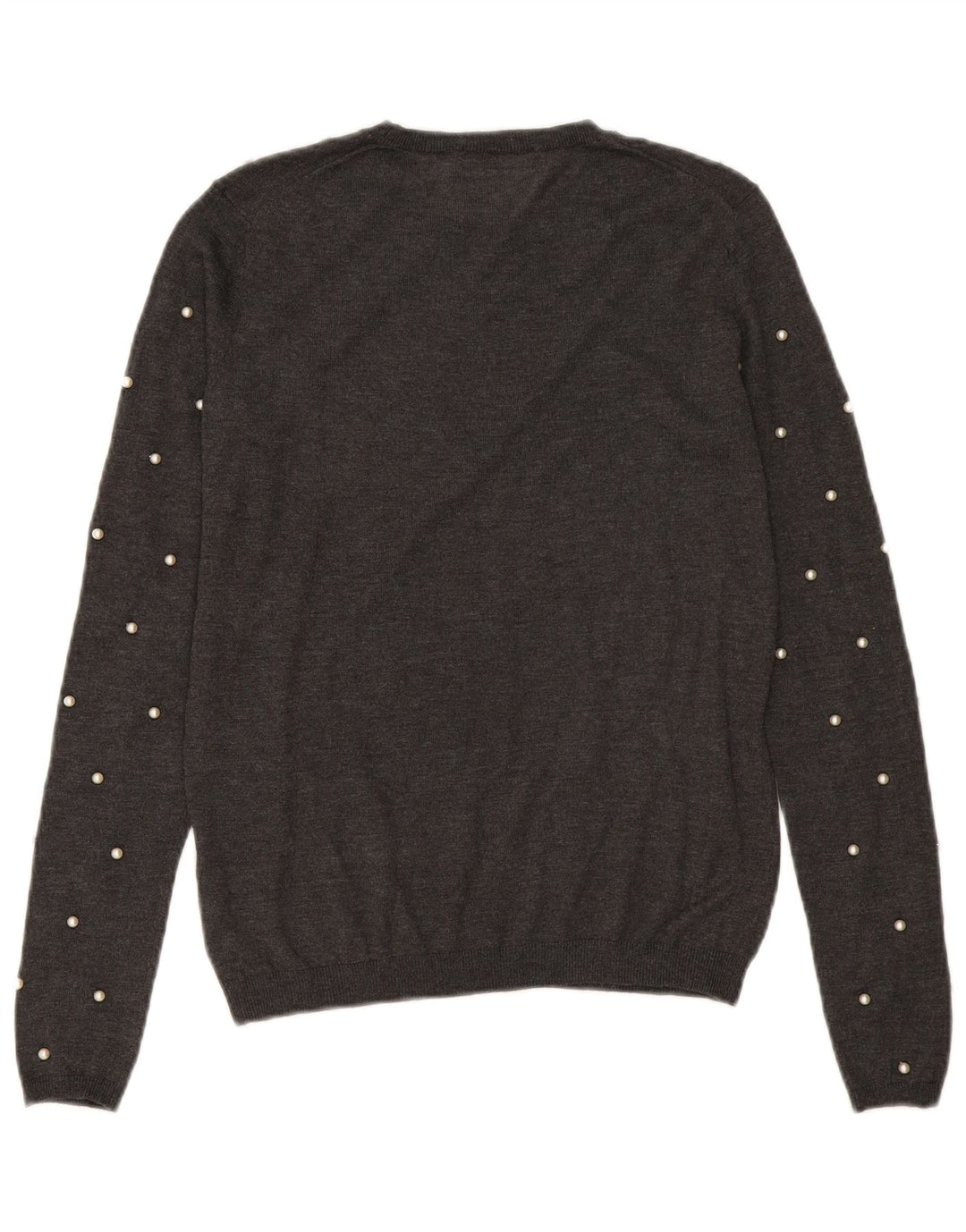 Zara Damen-Pullover mit Rundhalsausschnitt, Gr. 10, Größe S, Grau, Modal