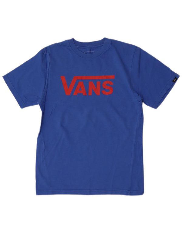 Vans Custom Fit Grafik-T-Shirt für Jungen, 12–13 Jahre, Größe L, Blau, Baumwolle