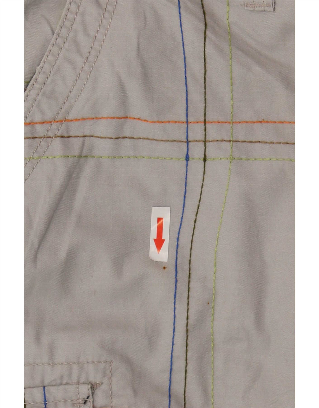 Desigual Herren Graphic Cargo Shorts W36 Große grau karierte Baumwolle