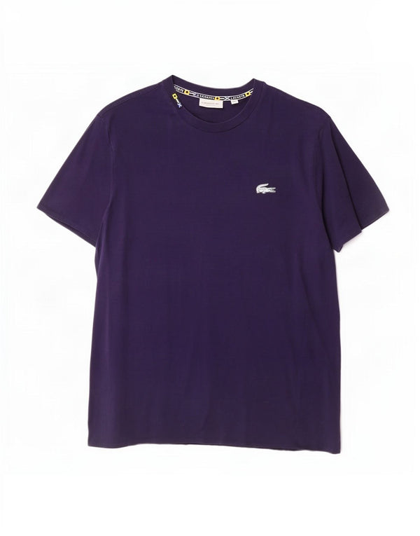 Lacoste Herren-T-Shirt mit normaler Passform, Größe 6 XL, marineblaue Baumwolle