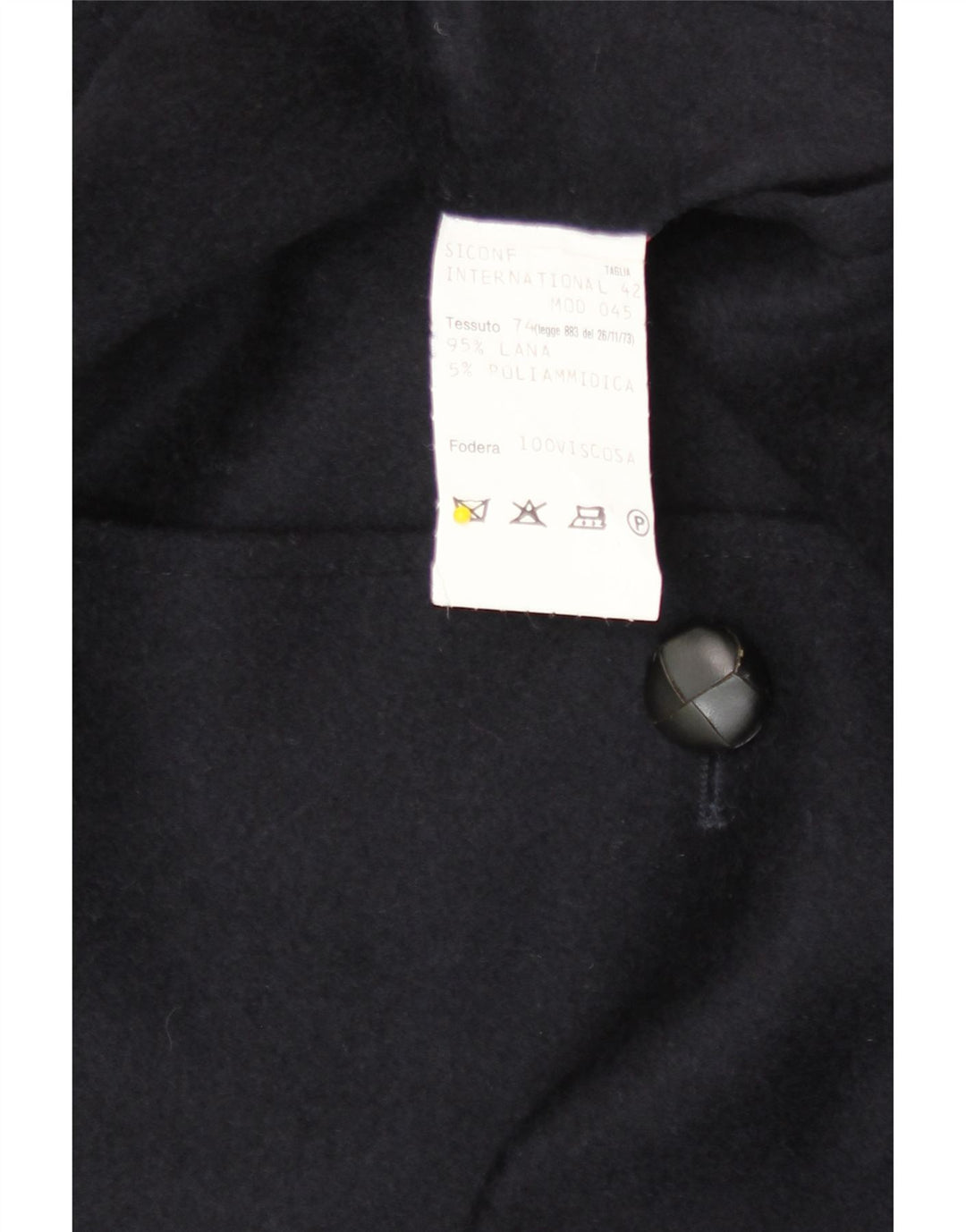 Steinbock Damen Mantel IT 42 Mittelmarineblaue Wolle