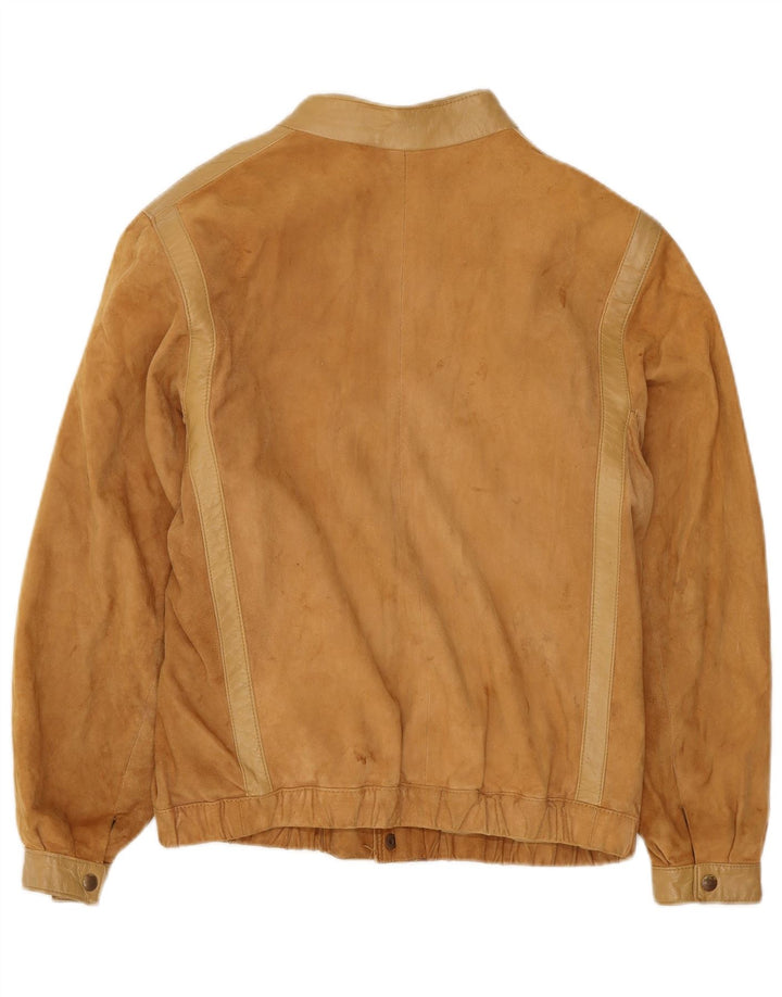 VINTAGE Damen Wildlederjacke EU 38 Mittelbeige