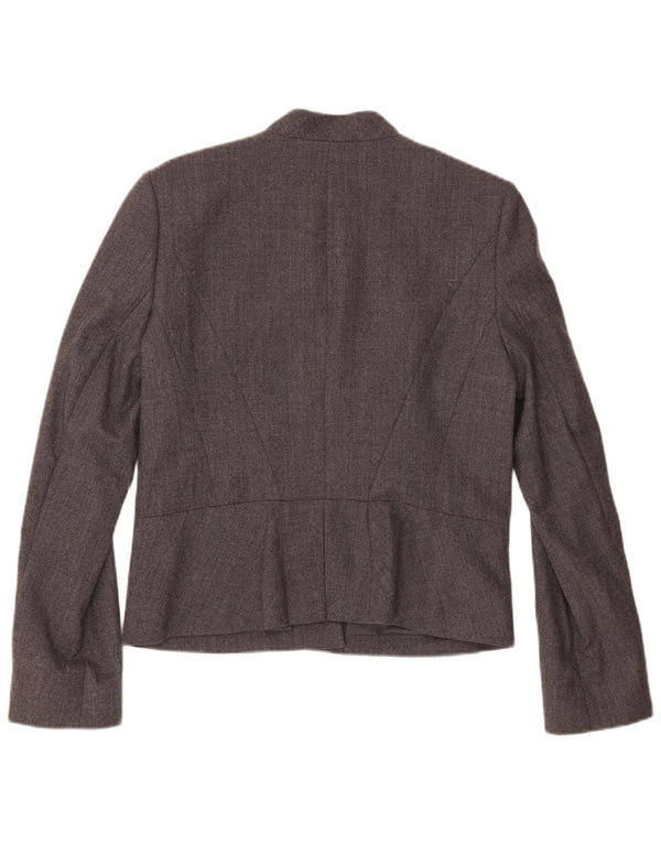 Hobbs Damen-Blazerjacke mit 1 Knopf, UK 12, mittelgraue Wolle