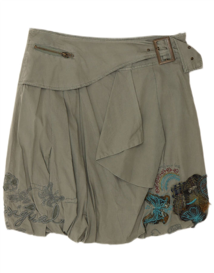 Desigual Damen Bubble Rock W30 Medium Khaki Floral