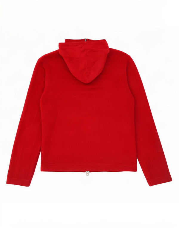 Gap Damen Stretch-Fleecejacke mit Kapuze, UK 14, Mittelrot, Polyester